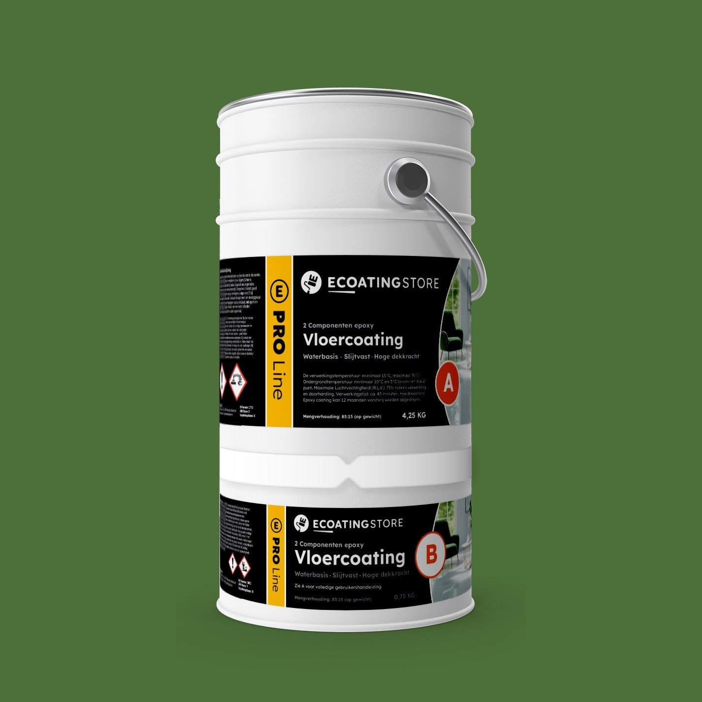 Revestimento de pavimento de garagem - RAL 6010