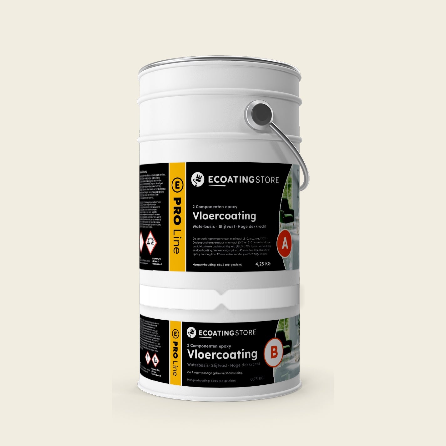 Revestimento de pavimento de garagem RAL 9010 Branco puro
