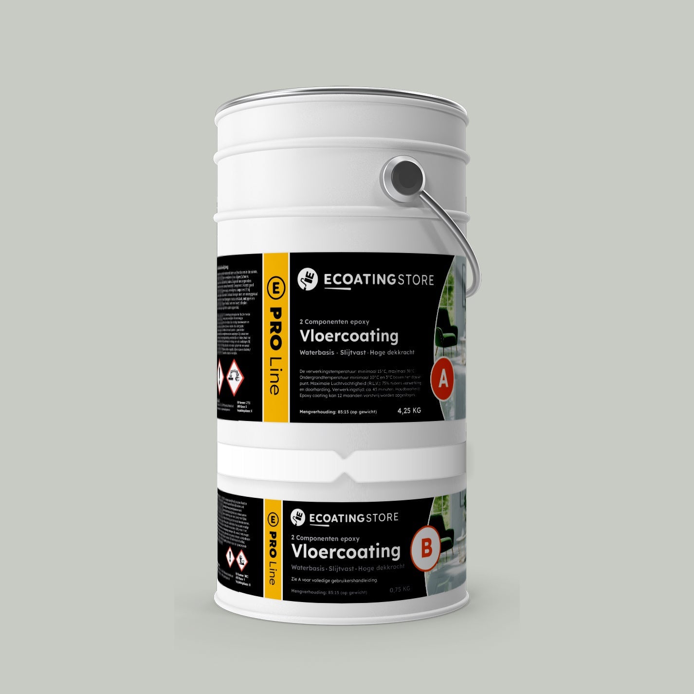 Revestimento de pavimento de garagem RAL 9018 Branco papiro
