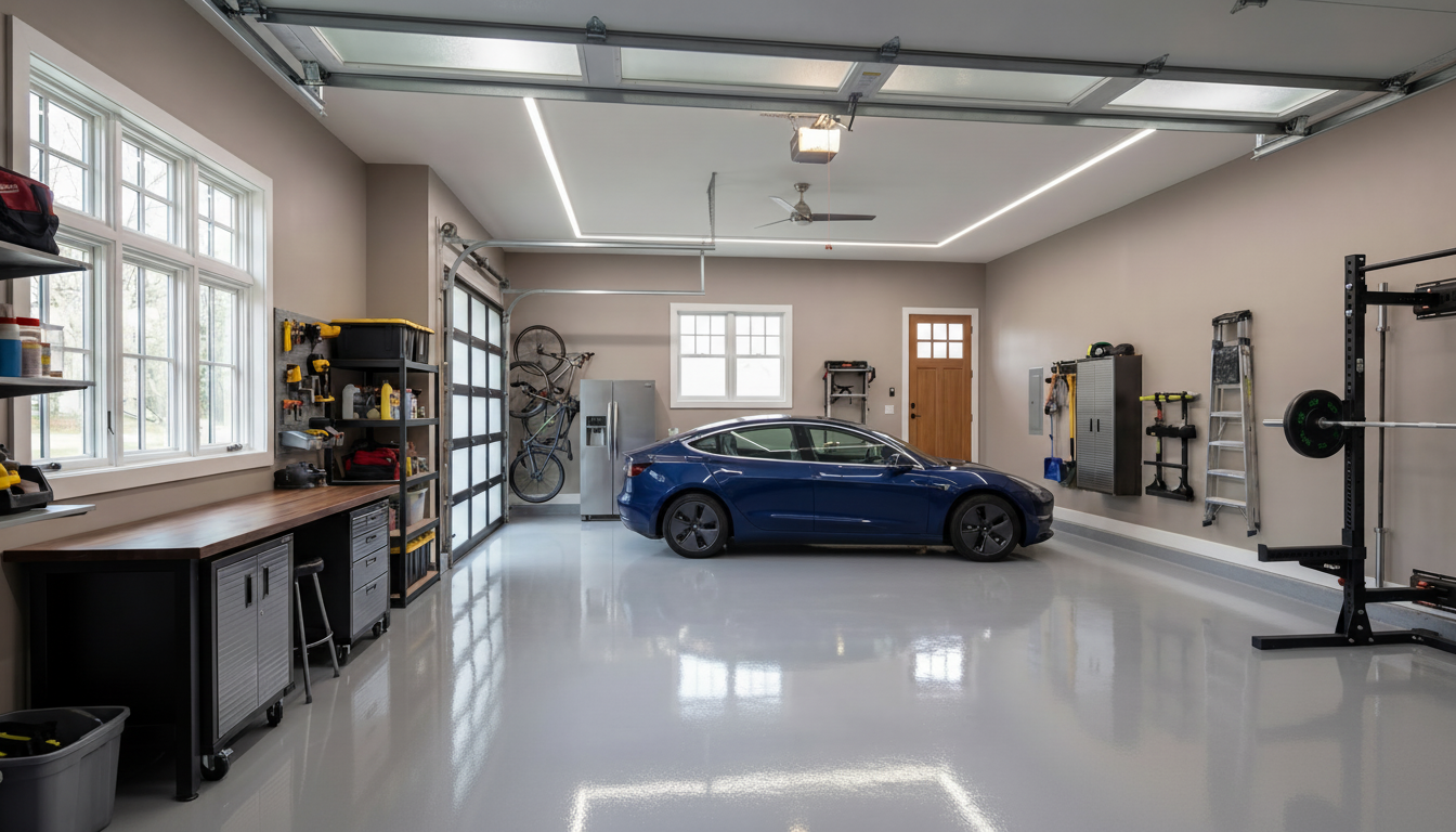 Revestimento de pavimento de garagem - RAL 7036